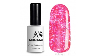 Akinami Color Gel Polish Holiday - 01, светоотражающий гель-лак, 9 мл
