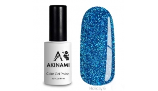 Akinami Color Gel Polish Holiday - 06, светоотражающий гель-лак, 9 мл