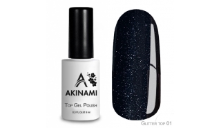Akinami Glitter Top Gel 1 - ТОП с мерцанием , 9 ml
