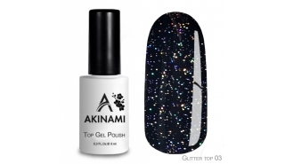 Akinami Glitter Top Gel 3 - ТОП с мерцанием , 9 ml