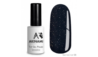 Akinami Glitter Top Gel 6 - ТОП с мерцанием , 9 ml