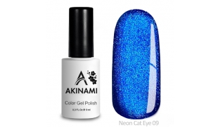 Akinami Color Gel Polish Cat Eye Neon 09 - гель-лак с эффектом Кошачий Глаз, 9 ml