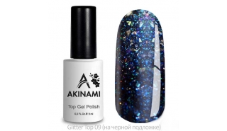 Akinami Glitter Top Gel 9 - ТОП с мерцанием , 9 ml