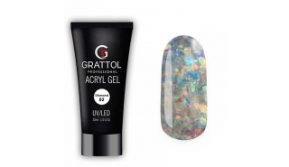 Grattol Acryl Gel Diamond 02 - Акрил-гель c крупным глиттером, 30 ml