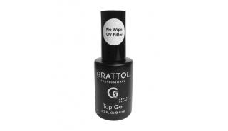 Grattol No Wipe Top Gel UV Filter- Топ без липкого слоя c УФ фильтром, 9 ml