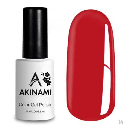 Akinami Color Gel Polish Red Coral  - №014