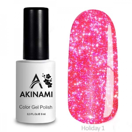 Akinami Color Gel Polish Holiday - 01, светоотражающий гель-лак, 9 мл