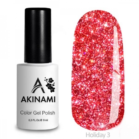 Akinami Color Gel Polish Holiday - 03, светоотражающий гель-лак, 9 мл