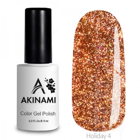 Akinami Color Gel Polish Holiday - 04, светоотражающий гель-лак, 9 мл