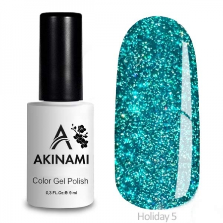 Akinami Color Gel Polish Holiday - 05, светоотражающий гель-лак, 9 мл