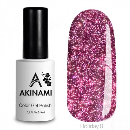 Akinami Color Gel Polish Holiday - 08, светоотражающий гель-лак, 9 мл