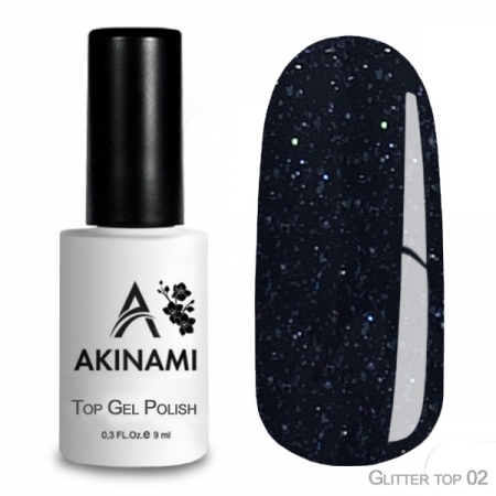 Akinami Glitter Top Gel 2 - ТОП с мерцанием , 9 ml