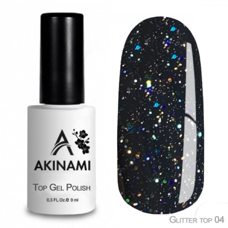 Akinami Glitter Top Gel 4 - ТОП с мерцанием , 9 ml