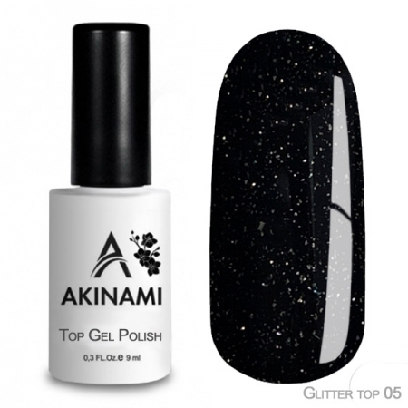 Akinami Glitter Top Gel 5 - ТОП с мерцанием , 9 ml