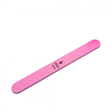 Пилка для ногтей POLE тонкая 100/180 премиум (розовая)