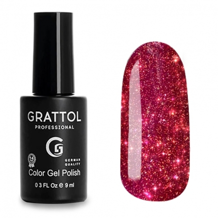 Grattol Color Gel Polish Bright - Star 01, светоотражающий гель-лак, 9 ml