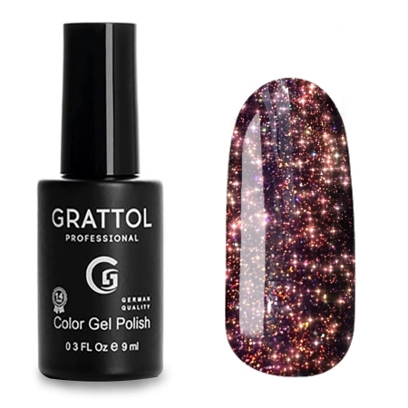 Grattol Color Gel Polish Bright - Star 05, светоотражающий гель-лак, 9 ml
