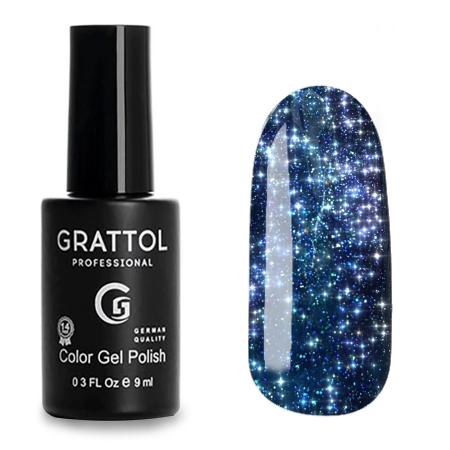 Grattol Color Gel Polish Bright - Star 07, светоотражающий гель-лак, 9 ml