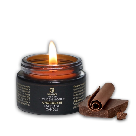 Grattol Premium Massage Candle Chocolate - массажная свеча с ароматом Шоколад, 30ml