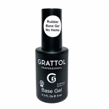 Grattol Rubber Base gel No Hema - Каучуковая база, не содержит HEMA,  9 ml